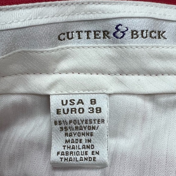 Cutter & Buck Women Bermuda Pleated High Rise Red Dress Shorts Size 8 - Picture 10 of 10